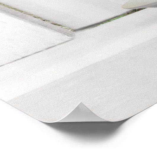 Vloertuin - Open Venster met  Uitzicht Poster (Hoek)