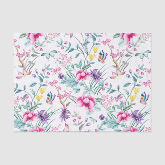  Vloertuinboeg regenboogvlinder wit Tissuepapier (Voorkant)