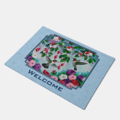 Vloertuinen en luimvee Blauw Deurmat (Schuin)