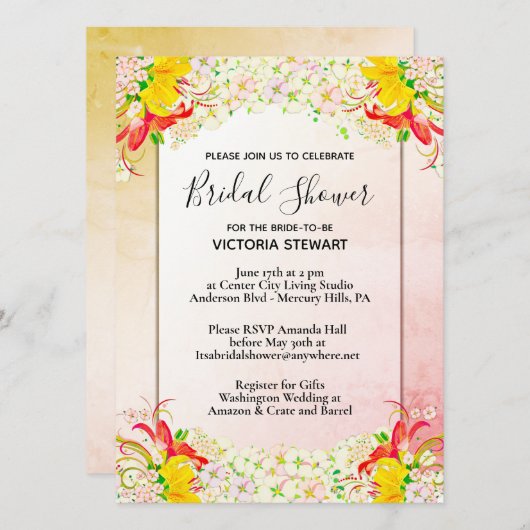 Vloertuinkleding — Uitnodiging (Voorkant / Achterkant)