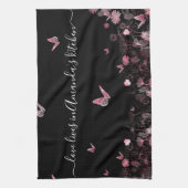 Vloerveld met vlinder theedoek (Verticaal)