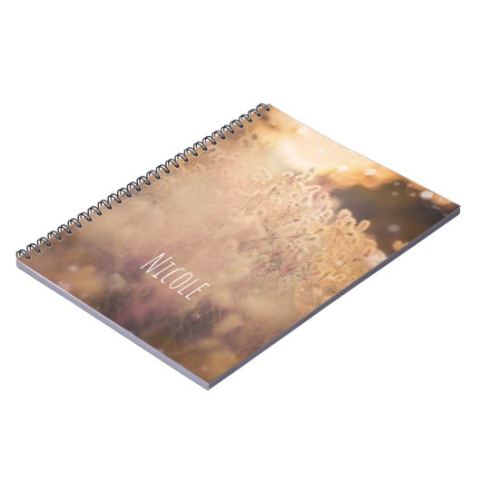 Vloerveld Robuust land - Sunset Dusk Custom Notitieboek (Linkerzijde)