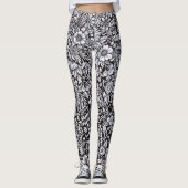 Vloerveld zwarte en witte Leggings (Voorkant)