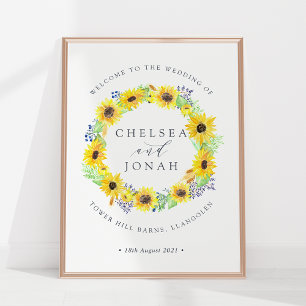 Vloervelden   Onthaal Zonnebloem Wreath Weddenscha Poster