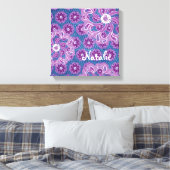 Vloerzalen en wikkelen van denim vierkant canvas (Insitu (Slaapkamer))