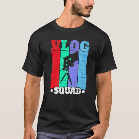Vlog Squad Social Media Content Creator Vlogger T-shirt (Voorkant)