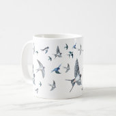 Vlok van zwaluwen koffiemok (Voorkant links)