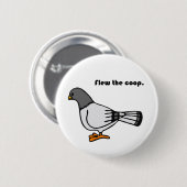 Vloog de Coop Funny Grey Pigeon Cartoon Ronde Button 5,7 Cm (Voorkant /achterkant)
