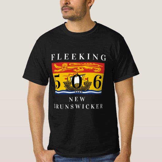 Vloot New Brunswicker New Brunswick, aangepast aan T-shirt (Voorkant)