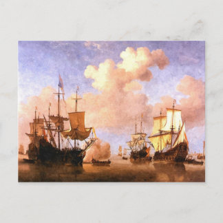 Vloot van zeilschepen briefkaart