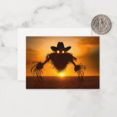 VLOTENDE VOGELVERSCHRIKKER NOTITIEKAARTJE (Voorkant / Achterkant in situ)