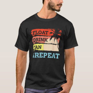vlotter drink tan-herfst zomerzwembad t-shirt