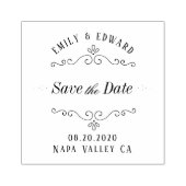 Vlourish Wedding Save the Date Rubberstempel (Afrduk)