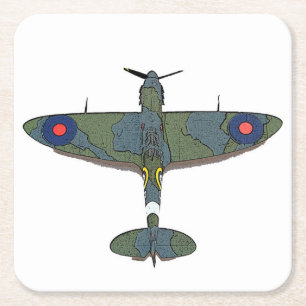 Vlucht 5 coastercnm vierkante kartonnen onderzetter