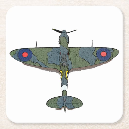 Vlucht 5 coastercnm vierkante kartonnen onderzetter (Voorkant)