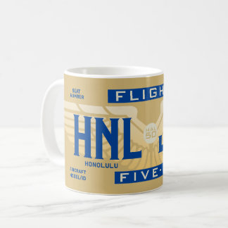 Vlucht 5-O (HAL50) HNL naar JFK Koffiemok