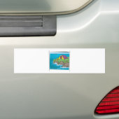 Vlucht aan natuur bumpersticker (Op auto)
