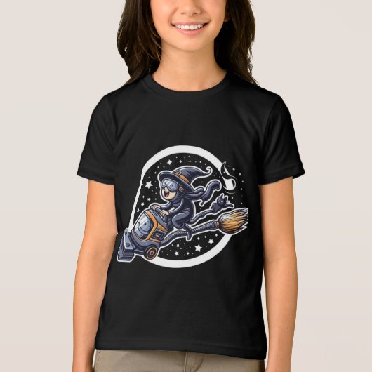 Vlucht: Halloween Tech Trans van de heks Tri-Blend Shirt (Voorkant)