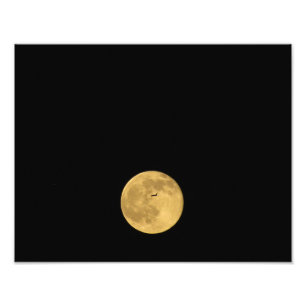 Vlucht naar de maan foto afdruk