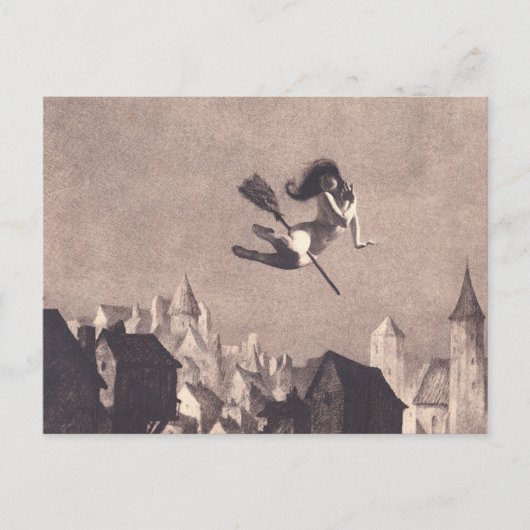 Vlucht naar de Sabbat William Mortensen Briefkaart (Voorkant)