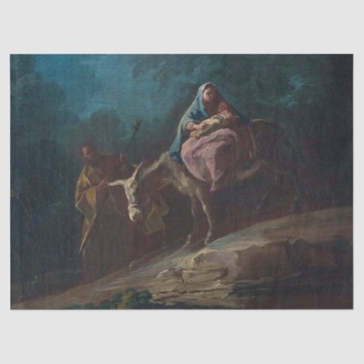 Vlucht naar Egypte door Francisco Goya Tissue Pape Tissuepapier (Voorkant)