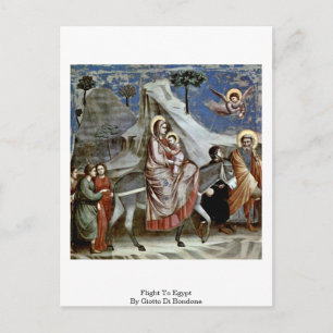 vlucht naar Egypte door Giotto di Bondone Briefkaart