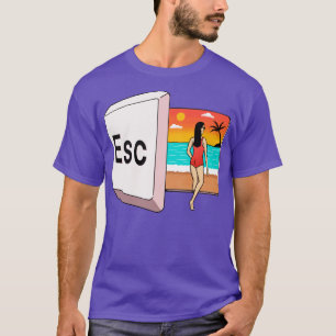 Vlucht naar het strand t-shirt