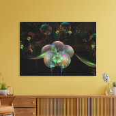 Vlucht van bellen canvas afdruk (Insitu (Woonkamer))