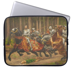 Vlucht van Charles de Stoute te paard Laptop Sleeve