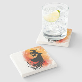 Vlucht van de Ember Shadow-No-tekst Stenen Onderzetter