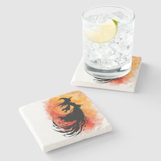 Vlucht van de Ember Shadow-No-tekst Stenen Onderzetter (Zijkant)