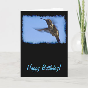 Vlucht van de Hummingbird Birthday Kaart