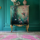 Vlucht van de Hummingbird Floral Garden Tissuepapier