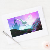 Vlucht van de Pegasus Rechthoekige Sticker (Envelop)