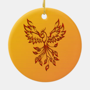 Vlucht van een Feniks Keramisch Ornament