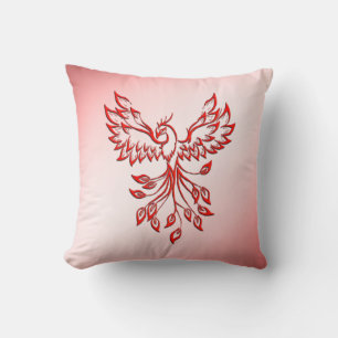 Vlucht van een Phoenix Rood op Roze Kussen
