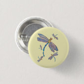 Vlucht van libellen ronde button 3,2 cm (Voorkant /achterkant)