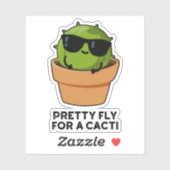 vlucht voor een Cacti Funny Cactus Pun Sticker (Vel)