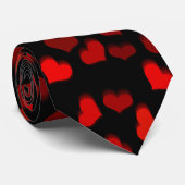 Vlucht voor je! Modern Red Hearts Valentijn Stropdas (Opgerold)