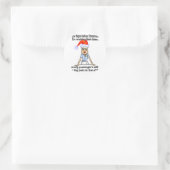 Vlucht voor Kerstmis Ronde Sticker (Tas)