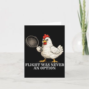 Vlucht Was Nooit Een Optie Grappige Kip En Pan Kaart