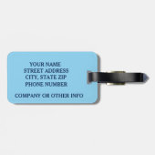 Vluchtaanpiloot: Cute Airplane Pilot Attendent Cus Bagagelabel (Achterkant horizontaal)