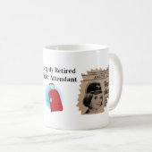 Vluchtbediende Pensioenviering Koffiemok (Voorkant rechts)