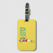 Vluchtbegeleider met typografie van cabinepersonee bagagelabel (Voorkant (verticaal))