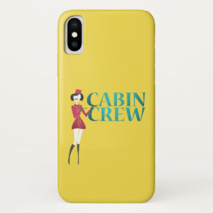 Vluchtbegeleider met typografie van cabinepersonee iPhone x hoesje