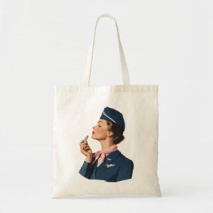 Vluchtbegeleidster uit het verleden die lippenstif tote bag
