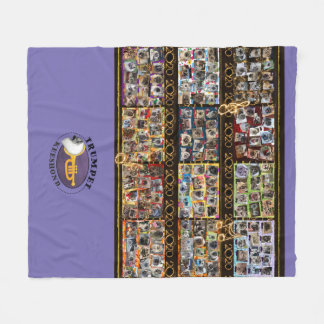 Vluchtdeken met alle collages en logo fleece deken