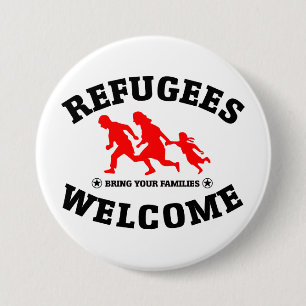 Vluchtelingen Welkom bij je familie Ronde Button 7,6 Cm