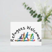 Vluchtelingen Welkom Briefkaart (Staand voorkant)
