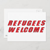 Vluchtelingen Welkom Briefkaart (Voorkant / Achterkant)